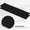 Mpdiscount Lot de 2 - 240 x 60 cm - Panneau Tasseaux - Noir Mat - Feutrine Noir- Panneau Tasseau Bois