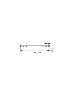 Thirard Poignée De Porte<Lot de 2 carrés percés 7x100mm, accessoire pour porte intérieure -