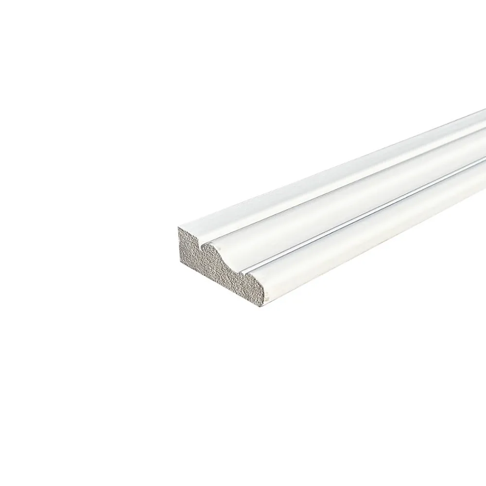 Wood&Sens Lot de 10 Chambranles LXVI Prépeint Blanc MDF, L.2,44 m x l.5,8 cm x Ep.18 mm- Moulure
