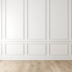 Wood&Sens Lot de 10 Cimaises Classiques Prépeint Blanc MDF, L.2,44 m x l.5,8 cm x Ep.18 mm- Moulure