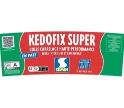 Semin Colle Carrelage Sol<Lot de 2 colles pour Carrelage Haute Performance Kedofix , Prêt à l'emploi, Intérieur/extérieur, seau de 5 kg