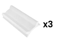 Vente-unique Lot de 3 corniches plafond en polystyrène L290 x l4.7 x H10 cm blanc - IONITA- Moulure Et Rosace De Plafond