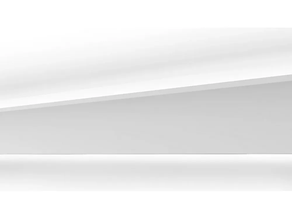 Vente-unique Lot de 3 corniches plafond en polystyrène L290 x l4.7 x H10 cm blanc - IONITA- Moulure Et Rosace De Plafond