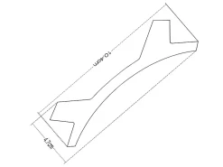 Vente-unique Lot de 3 corniches plafond en polystyrène L290 x l4.7 x H10 cm blanc - IONITA- Moulure Et Rosace De Plafond