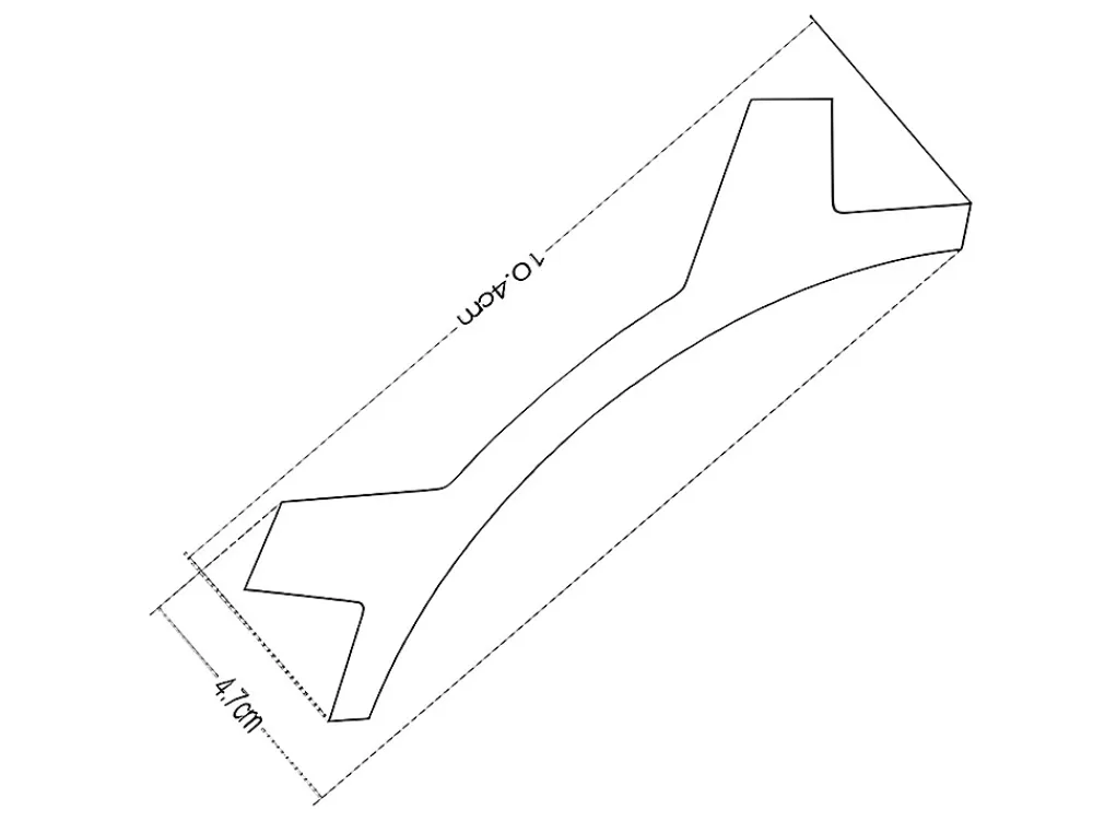 Vente-unique Lot de 3 corniches plafond en polystyrène L290 x l4.7 x H10 cm blanc - IONITA- Moulure Et Rosace De Plafond