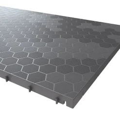 Intec Lot de 10 Dalles de sol Clipsables Grises 116x76x3 cm Rectangulaire Polypropylène Revêtement de Sol 7.69m2- Dalle Pvc Garage