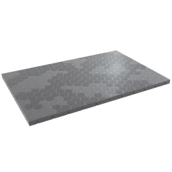 Intec Lot de 10 Dalles de sol Clipsables Grises 116x76x3 cm Rectangulaire Polypropylène Revêtement de Sol 7.69m2- Dalle Pvc Garage