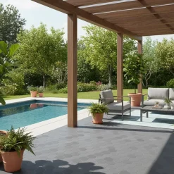 Intec Dalle Pvc Garage<Lot de 6 Dalles de sol Clipsables Grises 116x76x3 cm Rectangulaire Polypropylène Revêtement de Sol Modulable 4.61m2