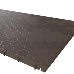 Intec Lot de 10 Dalles de sol Clipsables Marron Taupe 116x76x3cm Polypropylène Revêtement de Sol Modulable 7.69m2- Dalle Pvc Garage