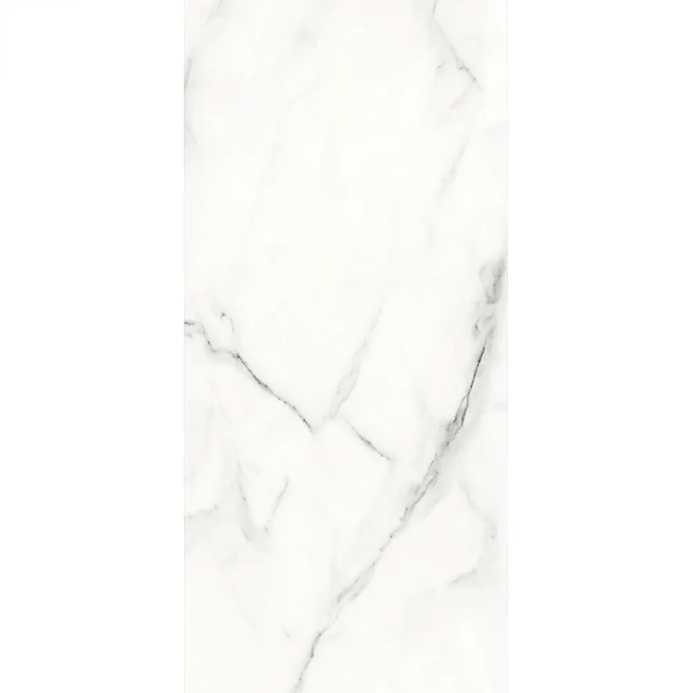 Decoon Lot de 4 Dalles Murales Douche SPC/PVC Décor Marbre Blanc brillant - 59,2x118,4cm - 2,8M²- Panneau Mural De Salle De Bains