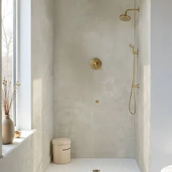 Decoon Panneau Mural De Salle De Bains<Lot de 8 Dalles Murales Douche SPC/PVC Décor effet Pierre Beige - 38,9x77,8cm - 2,42M²