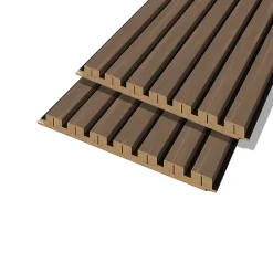 Forestea Panneau Tasseau Bois<Lot de 2 demi panneaux mural décoratif lamelles MDF castle OAK 1250 x 287 x 20 mm 0,72 M2
