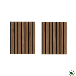 Forestea Panneau Tasseau Bois<Lot de 2 demi panneaux mural décoratif lamelles MDF castle OAK 1250 x 287 x 20 mm 0,72 M2