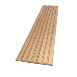 Forestea Lot de 2 demi panneaux mural décoratif lamelles MDF chêne clair 1250 x 287 x 20 mm 0,72 M2- Panneau Tasseau Bois