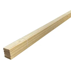 Forestea Lot de 4 lames barre écharpe sapin rabotés 2400 x 70 x 26 mm- Tasseau Bois
