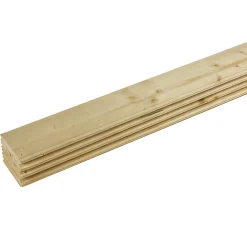 Forestea Lot de 4 lames lames à volet sapin rabotés 2400 x 90 x 26 mm- Tasseau Bois