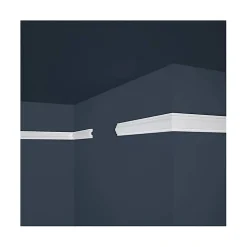 Decoon Moulure<Lot de 25 (50ml) Cimaises décoratives - Arrondi - 200x1,8x3,8 cm