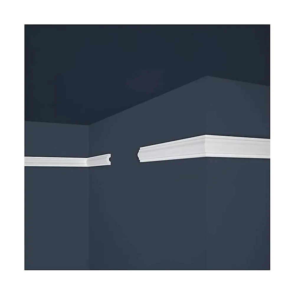 Decoon Moulure<Lot de 25 (50ml) Cimaises décoratives - Arrondi - 200x1,8x3,8 cm