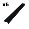 Meiser Lot de 5 nez de marche Licorne 36x18x900 mm aluminium anodisé teinte noir- Nez De Marche|Nez De Marche