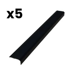 Meiser Lot de 5 nez de marche Licorne 36x18x900 mm aluminium anodisé teinte noir- Nez De Marche|Nez De Marche