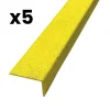 Meiser Lot de 5 Nez de marche POLYGRAIN XL 30x70x950 mm Jaune- Profilé De Rénovation De Marche