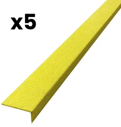 Meiser Lot de 5 nez de marche POLYGRAIN 30x50x950mm Jaune- Nez De Marche|Nez De Marche
