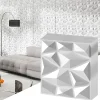 Giantex Lot de 100 Panneau Mural Decoratif en Diamant , Panneaux Muraux 3D en PVC, Facile à Découper, Imperméable, Résistant à Chaleur- Panneau Mural Décoratif