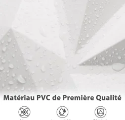 Giantex Lot de 100 Panneau Mural Decoratif en Diamant , Panneaux Muraux 3D en PVC, Facile à Découper, Imperméable, Résistant à Chaleur- Panneau Mural Décoratif