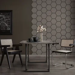 Ml-Design Lot de 2 panneaux acoustiques hexagonaux 66x81 cm 1m² isolation phonique gris- Panneau Tasseau Bois