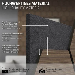 Ml-Design Panneau Tasseau Bois<Lot de 2 panneaux acoustiques hexagonaux 66x81 cm 1m² isolation phonique marron