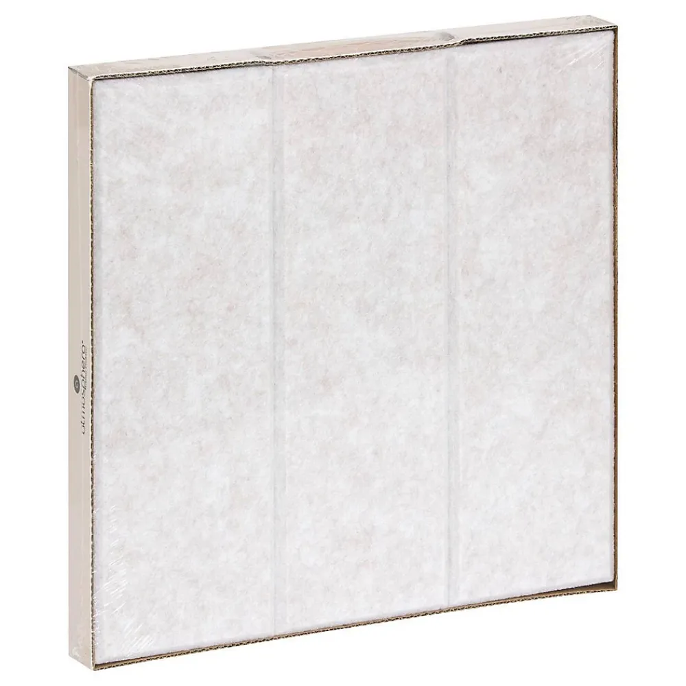 Atmosphera Créateur D'Intérieur Lot de 4 panneaux décoratifs Feutrine gris 30x30cm - Atmosphera- Panneau Tasseau Bois