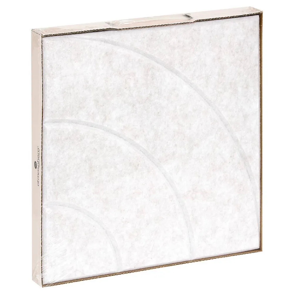 Atmosphera Créateur D'Intérieur Lot de 4 panneaux décoratifs Feutrine gris 30x30cm - Atmosphera- Panneau Tasseau Bois