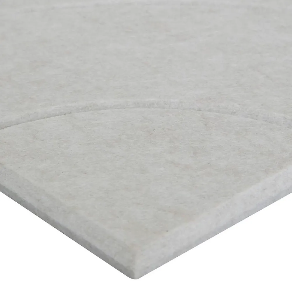 Atmosphera Créateur D'Intérieur Lot de 4 panneaux décoratifs Feutrine gris 30x30cm - Atmosphera- Panneau Tasseau Bois