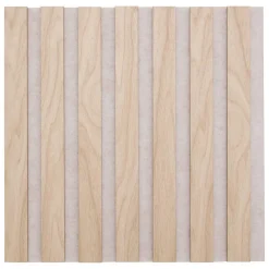 Atmosphera Créateur D'Intérieur Lot de 3 panneaux décoratifs Colva beige fond gris 30x30cm - Atmosphera- Panneau Tasseau Bois