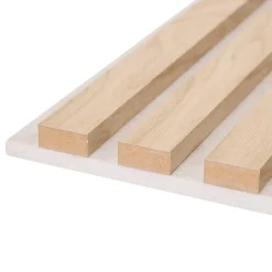 Atmosphera Créateur D'Intérieur Lot de 3 panneaux décoratifs Colva beige fond gris 30x30cm - Atmosphera- Panneau Tasseau Bois