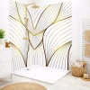 99Deco Panneau Mural De Salle De Bains<Lot de 2 panneaux de douche en PVC (90x220 & 120x220 cm) + profilés blanc - Sotma - Blanc et doré