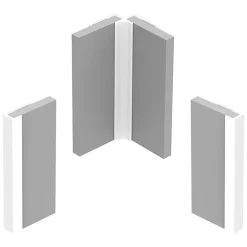 99Deco Panneau Mural De Salle De Bains<Lot de 2 panneaux de douche en aluminium (90x220 & 120x220 cm) + profilés blanc - Motif végétal - Beige - Gaïa