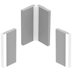 99Deco Panneau Mural De Salle De Bains<Lot de 2 panneaux de douche en PVC (90x220 & 120x220 cm) + profilés blanc - Hexa Travertin - Gris