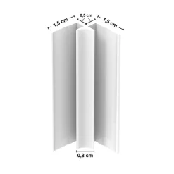 99Deco Lot de 2 panneaux de douche en aluminium (90x220 & 120x220 cm) + profilés blanc - Eucalyptus in Rain - Multicolore- Panneau Mural De Salle De Bains