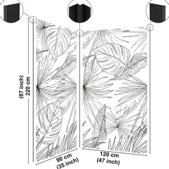 99Deco Lot de 2 panneaux de douche en PVC (90x220 & 120x220 cm) + profilés noir - Lamnar - Noir- Panneau Mural De Salle De Bains