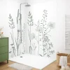 99Deco Panneau Mural De Salle De Bains<Lot de 2 panneaux de douche en aluminium (90x220 & 120x220 cm) + profilés blanc - Vegetalist - Vert