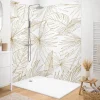 99Deco Lot de 2 panneaux de douche en PVC (90x220 & 120x220 cm) + profilés blanc - Lamnar Kola- Panneau Mural De Salle De Bains