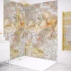 99Deco Panneau Mural De Salle De Bains<Lot de 2 panneaux de douche en PVC (90x220 & 120x220 cm) + profilés blanc - Gémolodie - Beige et gris