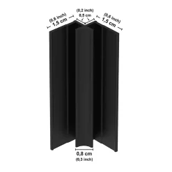 99Deco Panneau Mural De Salle De Bains<Lot de 2 panneaux de douche en aluminium (90x220 & 120x220 cm) + profilés noir - Lamnar - Noir