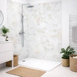 99Deco Panneau Mural De Salle De Bains<Lot de 2 panneaux de douche en PVC (90x220 & 120x220 cm) + profilés blanc - New Trashwall - Marron