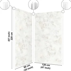 99Deco Panneau Mural De Salle De Bains<Lot de 2 panneaux de douche en PVC (90x220 & 120x220 cm) + profilés blanc - New Trashwall - Marron