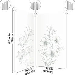 99Deco Panneau Mural De Salle De Bains<Lot de 2 panneaux de douche en aluminium (90x220 & 120x220 cm) + profilés blanc - Charme - Vert