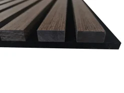AICA Sanitaire Panneau Décoratif En Bois<Lot de 2 Panneaux Muraux Décoratifs Acoustiques Bois MDF 260x30cm Noyer AntiBruit, Facile à Poser