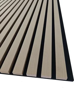 AICA Sanitaire Lot de 2 Panneaux Muraux Décoratifs Acoustiques Bois MDF 120x60cm Chêne clair AntiBruit, Facile à Poser- Panneau Décoratif En Bois
