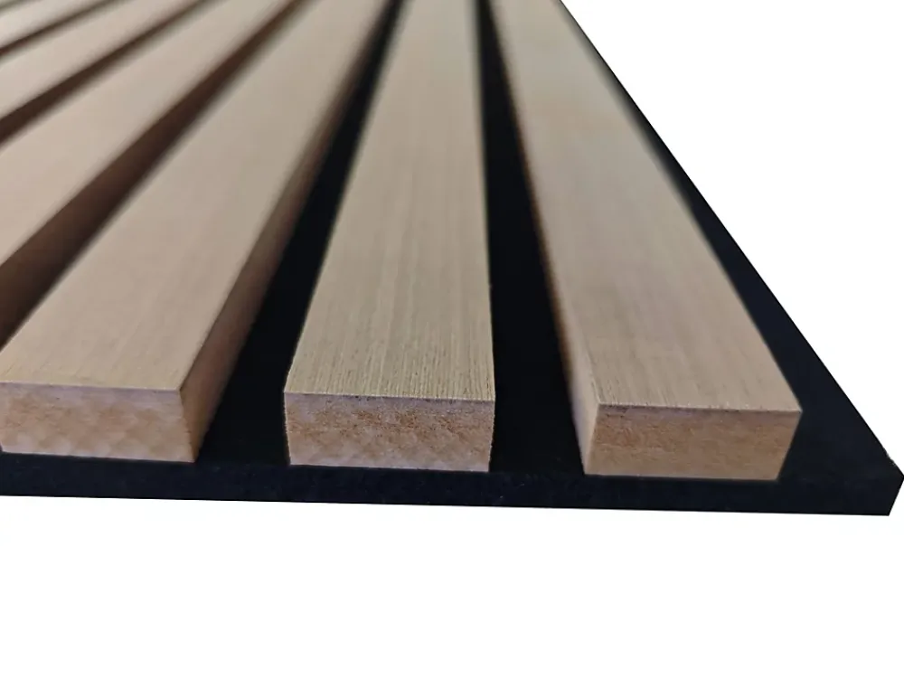 AICA Sanitaire Lot de 2 Panneaux Muraux Décoratifs Acoustiques Bois MDF 120x60cm Chêne clair AntiBruit, Facile à Poser- Panneau Décoratif En Bois
